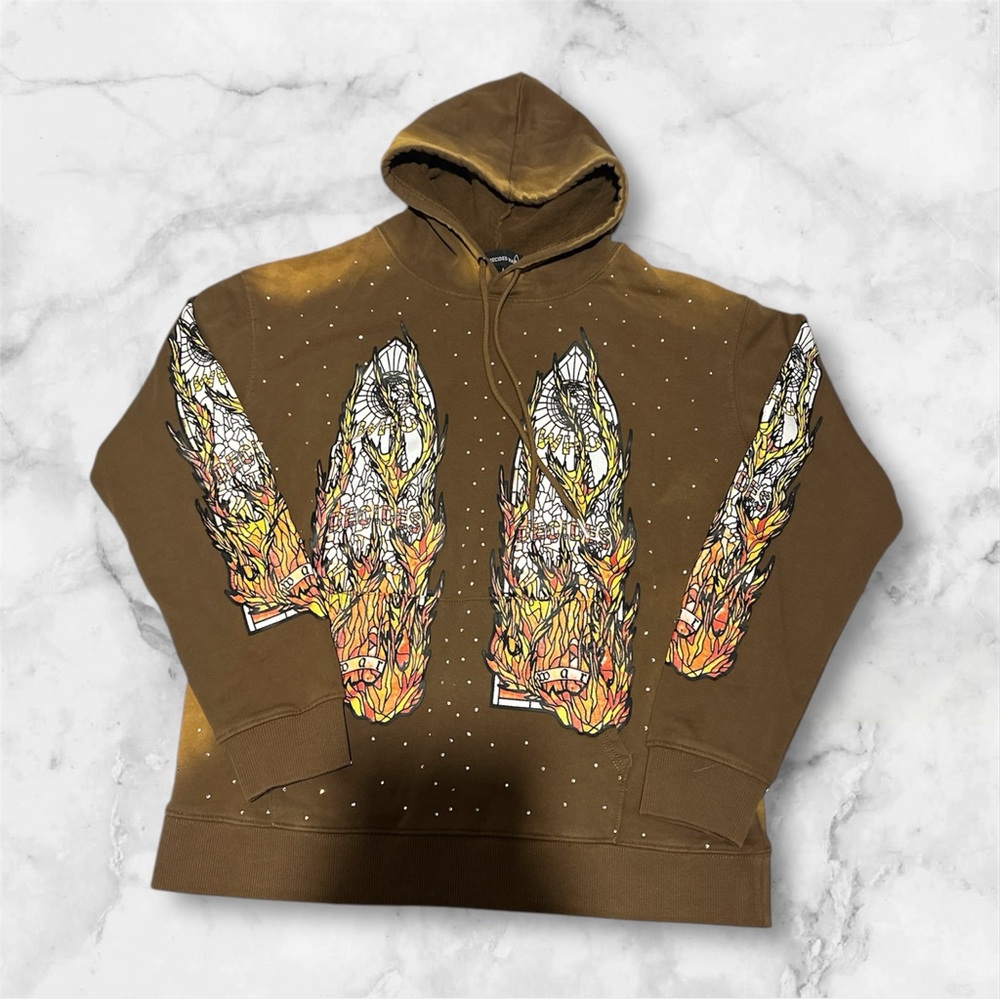Who decides war brown hoodie